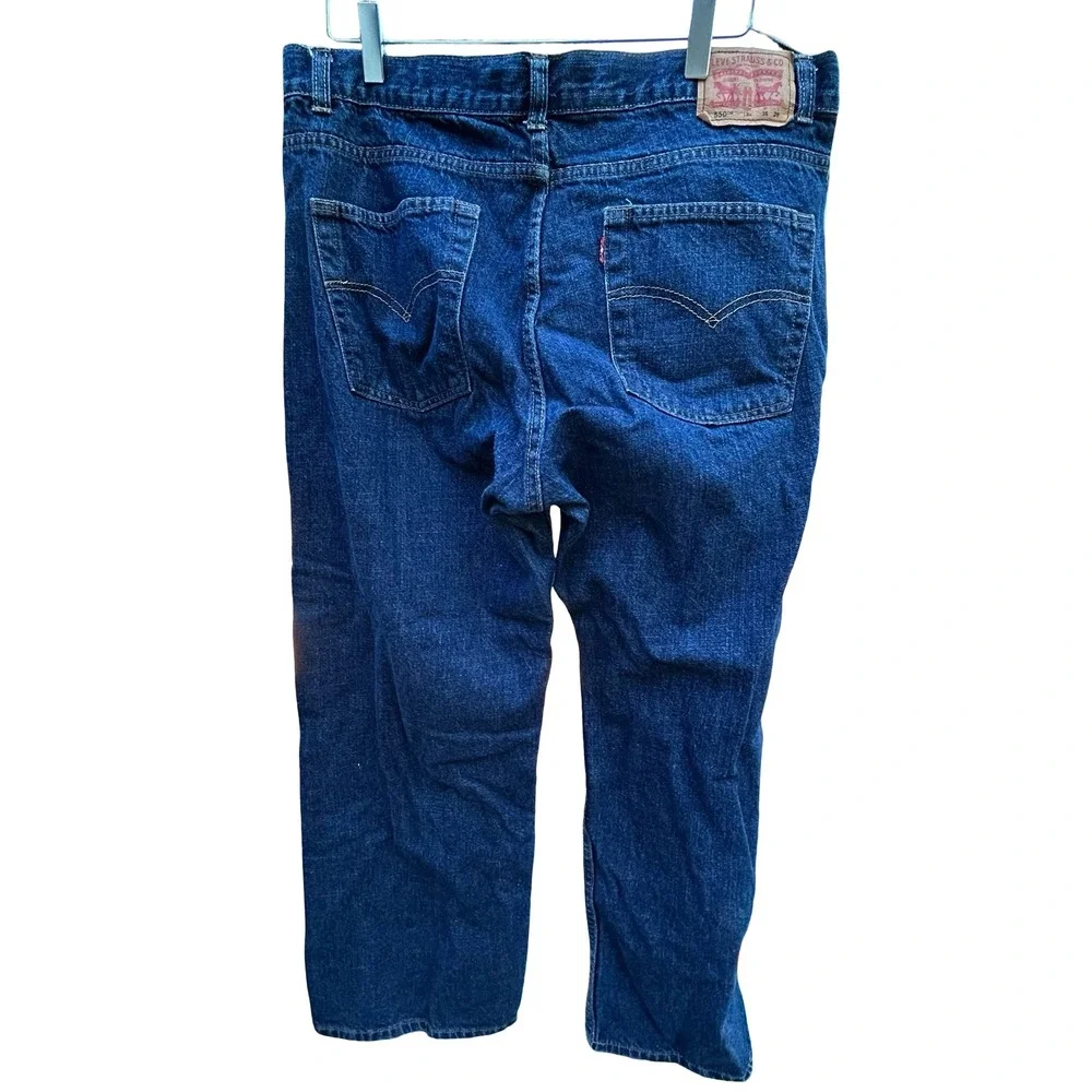 Levis 550 Relaxed Fit Jeans Men 36x29 Dark Wash Blue Straight Leg Denim 5550-259